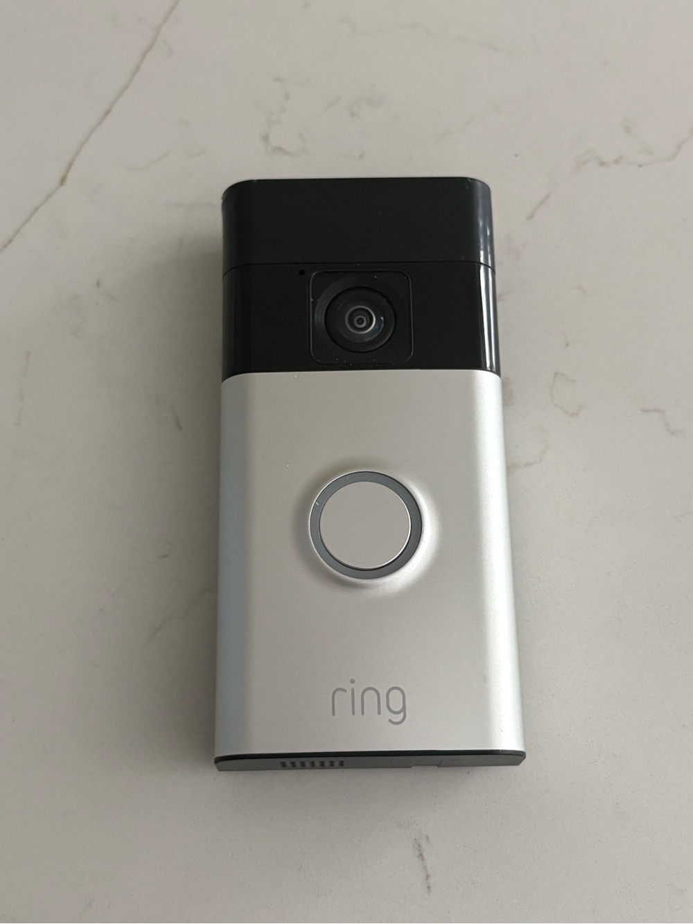Ring Doorbell in Silver and Black